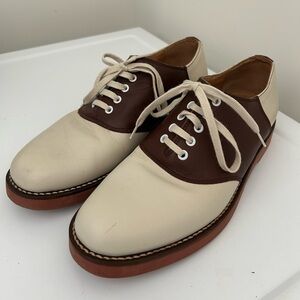 Tommy Hilfiger Oxford Shoes Brown Cream Size 10